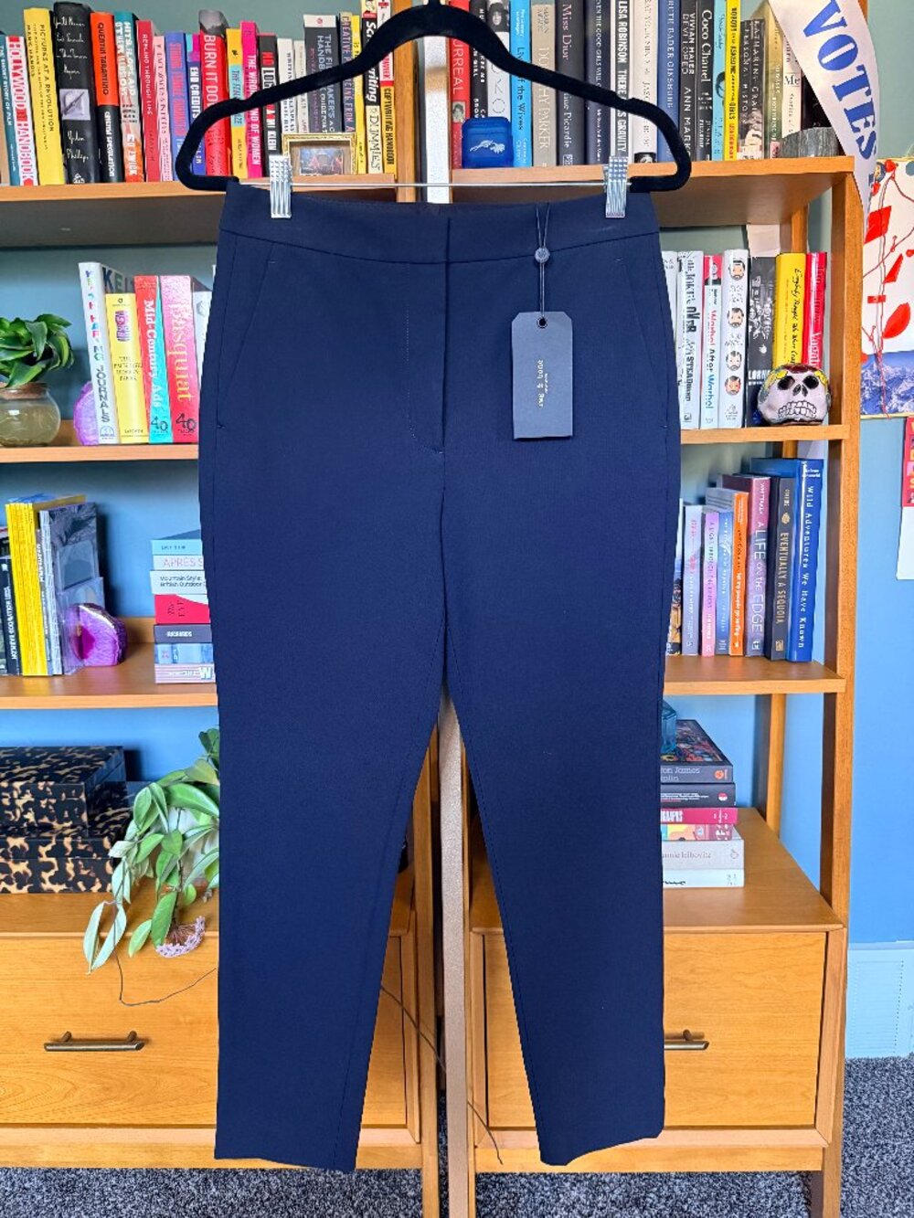 New With Tags - Rag & Bone Layla Ankle Stretch Pant in Navy Blue